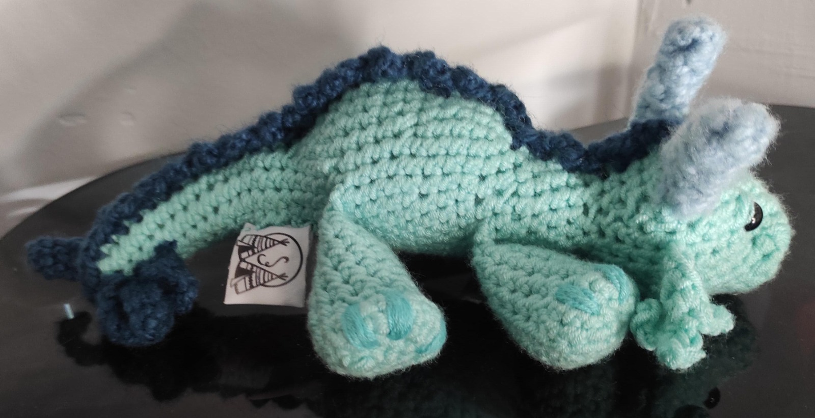 Dragon hecho en crochet