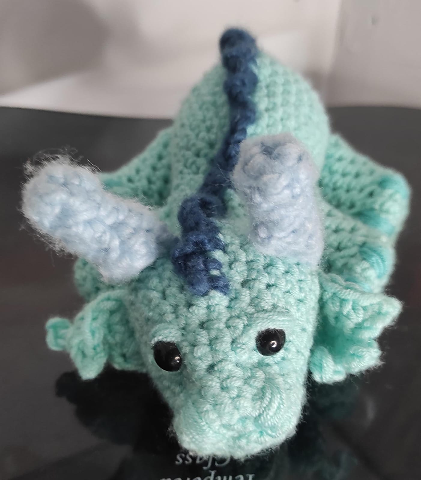 Dragon hecho en crochet
