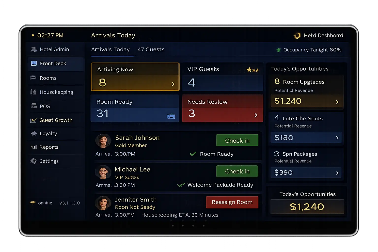 Live Django backend: unified PMS, CRM, and reservation analytics